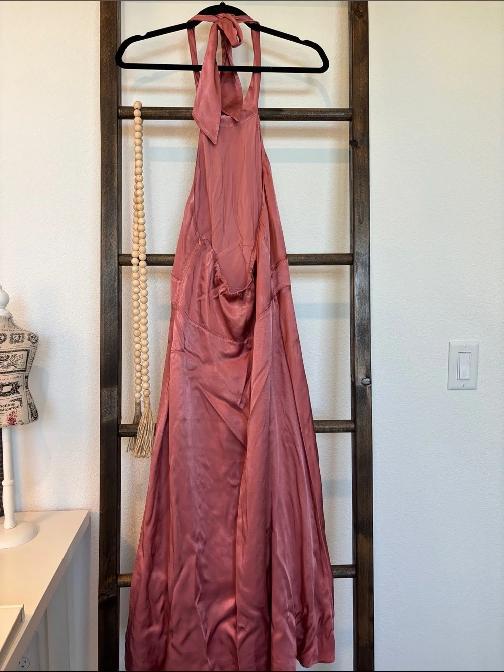 Abercrombie & Fitch Dusty Rose Halter Maxi Dress